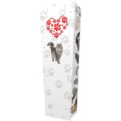 Loving Cats - Personalised Picture Coffin with Customised Design - Call for prices.